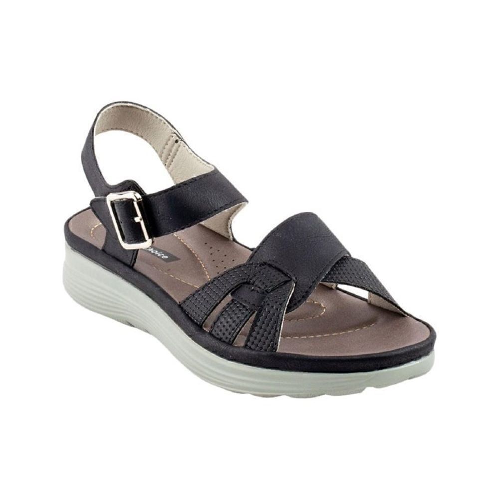 good choice | Marilyn Faux Leather Flat Sandals